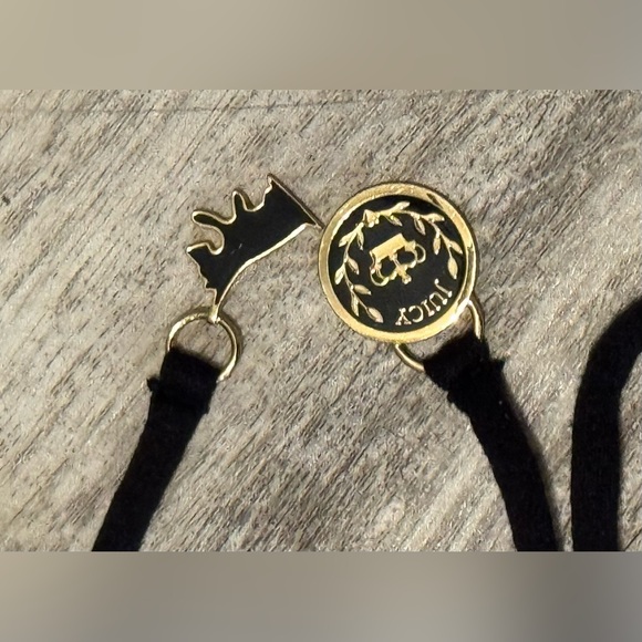 NEW Vintage 2000s Juicy Couture Beach Royalty Black Halter Swimdress Size M RARE - Picture 3 of 7